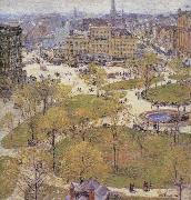 Childe Hassam Union Square in Spring Sweden oil painting artist